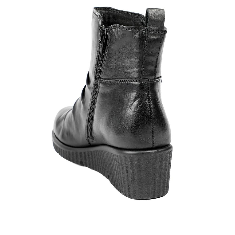 Van Dal Leather Zip Up Ankle Boots - SERVI42502 / 329 327 - Black - Image 3
