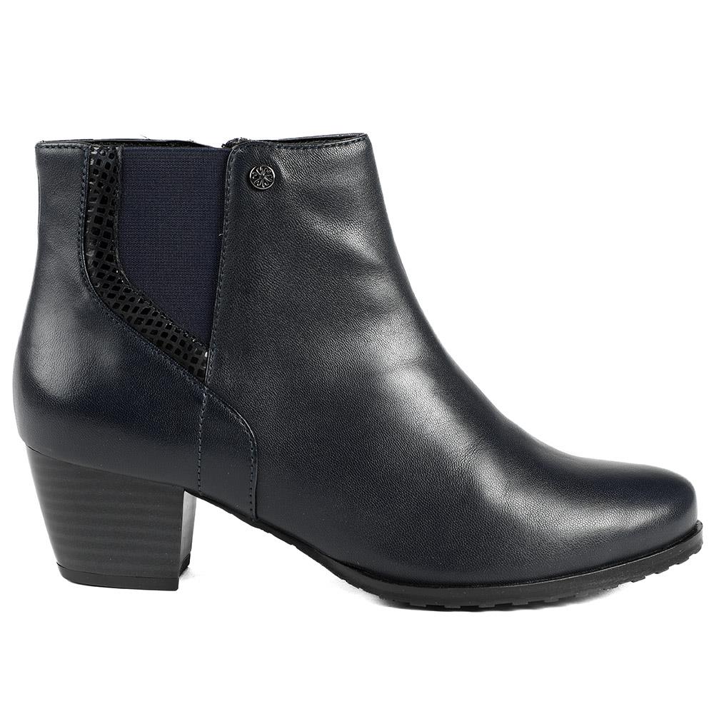 Van Dal Swanton Leather Ankle Boots - GUP42504 / 328 842 - Navy Leather - Image 2