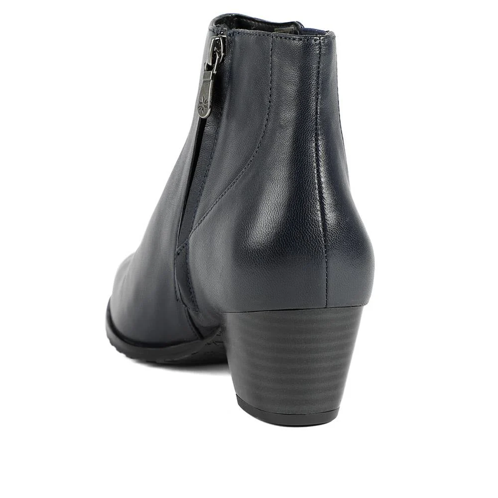 Van Dal Swanton Leather Ankle Boots - GUP42504 / 328 842 - Navy Leather - Image 3