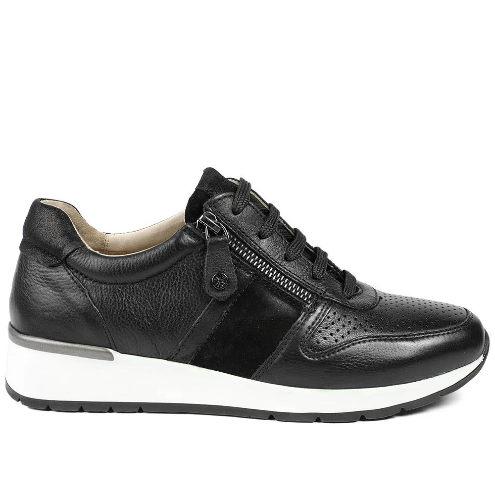 Van Dal Tess Leather Sport Lux Trainers - SERVI43500 / 329 328 - Black - Image 2