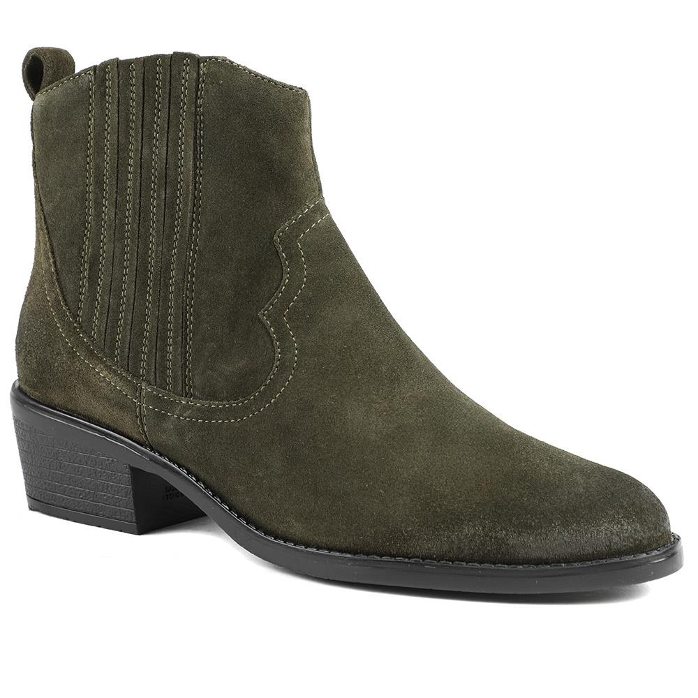 Van Dal Wide Fit Leather Block Heel Ankle Boots - GUP42500 / 328 838