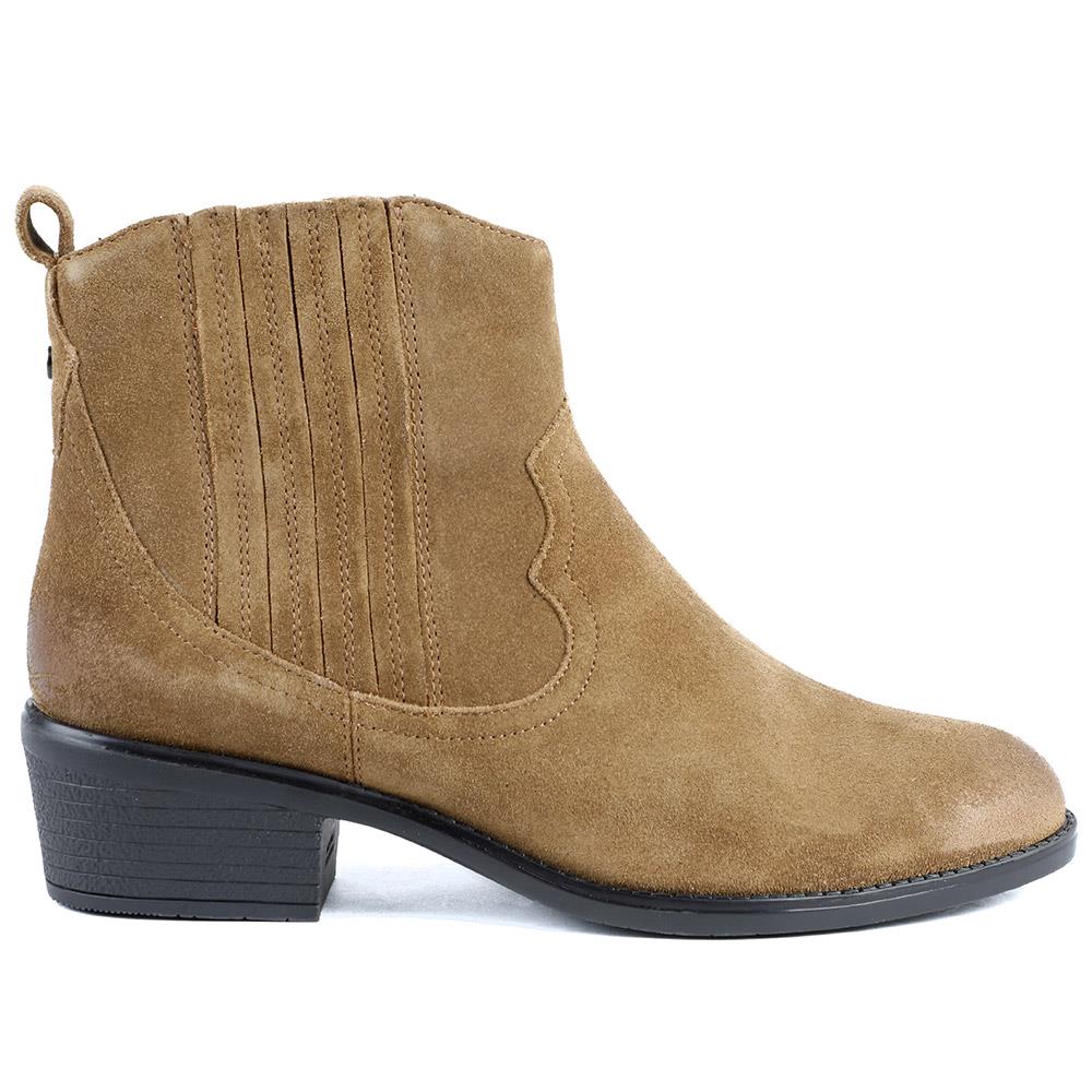 Van Dal Jessie Wide Fit Leather Ankle Boots - GUP42500 / 328 838 - Tan Suede - Image 2