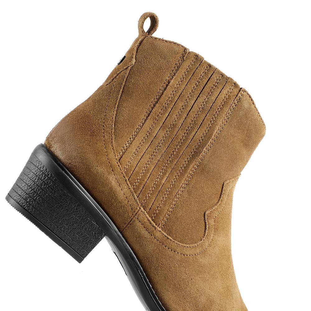Van Dal Jessie Wide Fit Leather Ankle Boots - GUP42500 / 328 838 - Tan Suede - Image 5