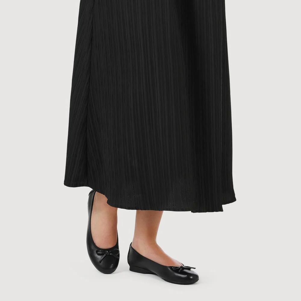 Vegan Bow-Detailed Pumps - JANSP41000 / 326 781 - Black - Image 5