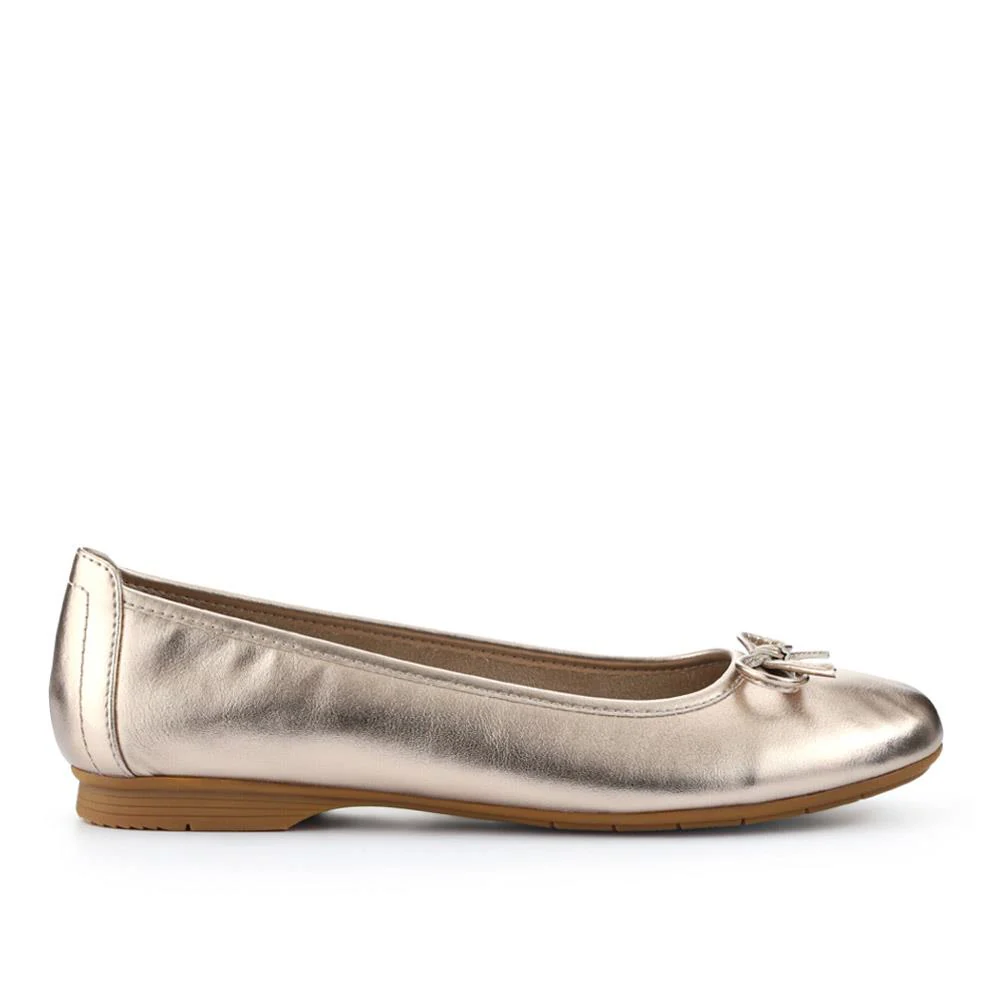Vegan Bow-Detailed Pumps - JANSP41000 / 326 781 - Champagne - Image 2