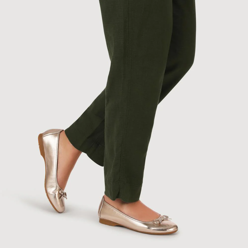 Vegan Bow-Detailed Pumps - JANSP41000 / 326 781 - Champagne - Image 5