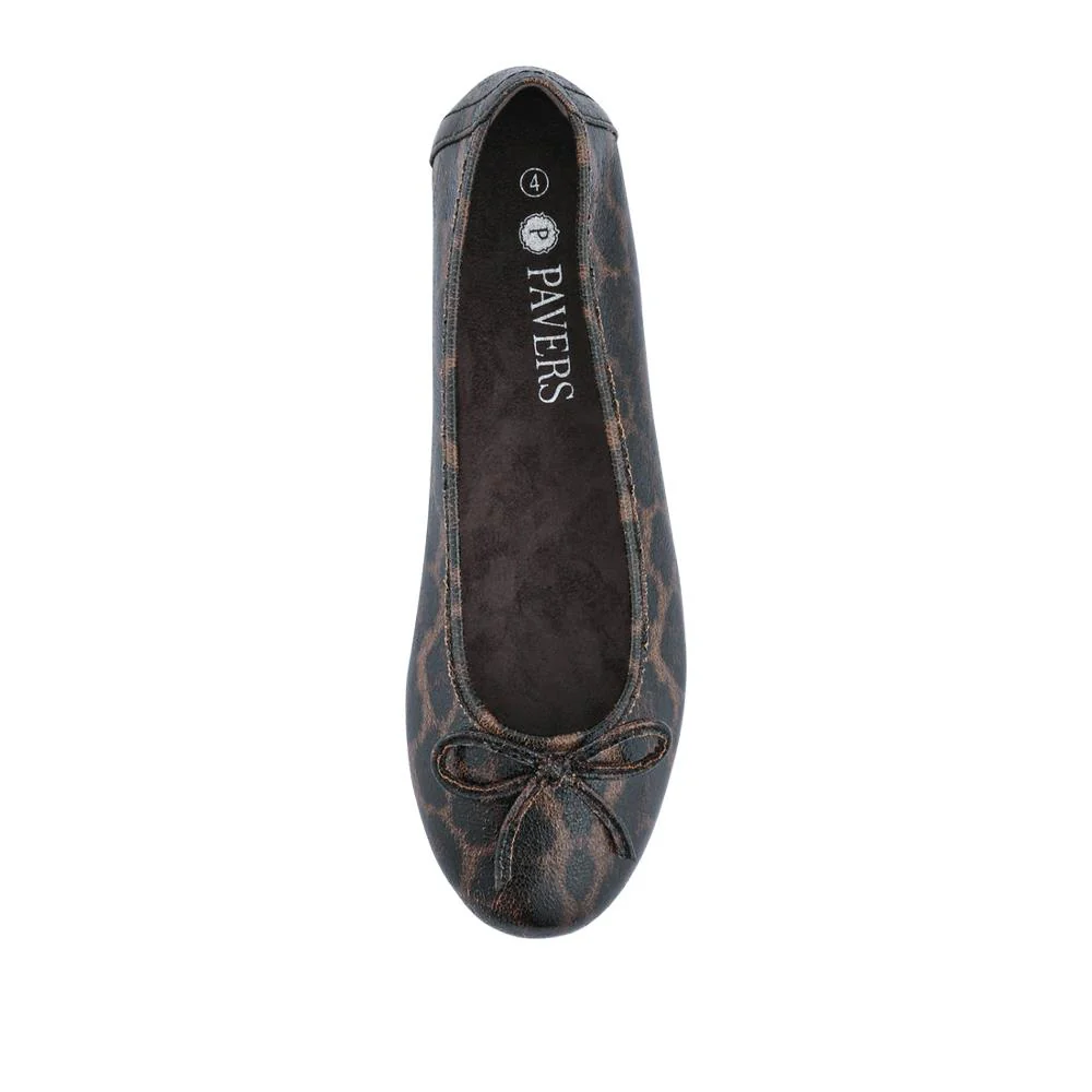 Vegan Bow-Detailed Pumps - JANSP41000 / 326 781 - DARK LEOPARD - Image 4