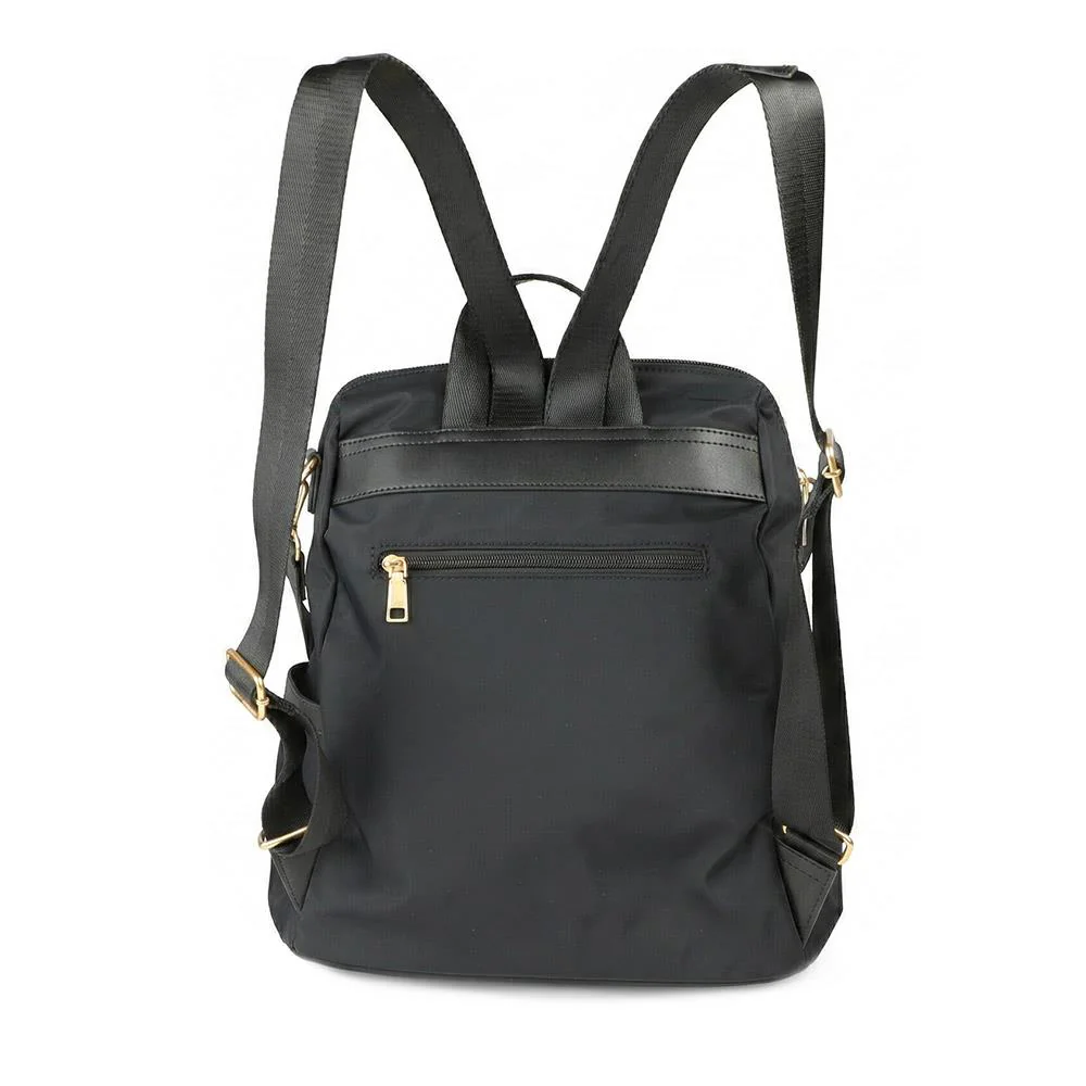 Virelle Leather Backpack With Zip Pockets - VIRELLE / 329 382 - Black - Image 3