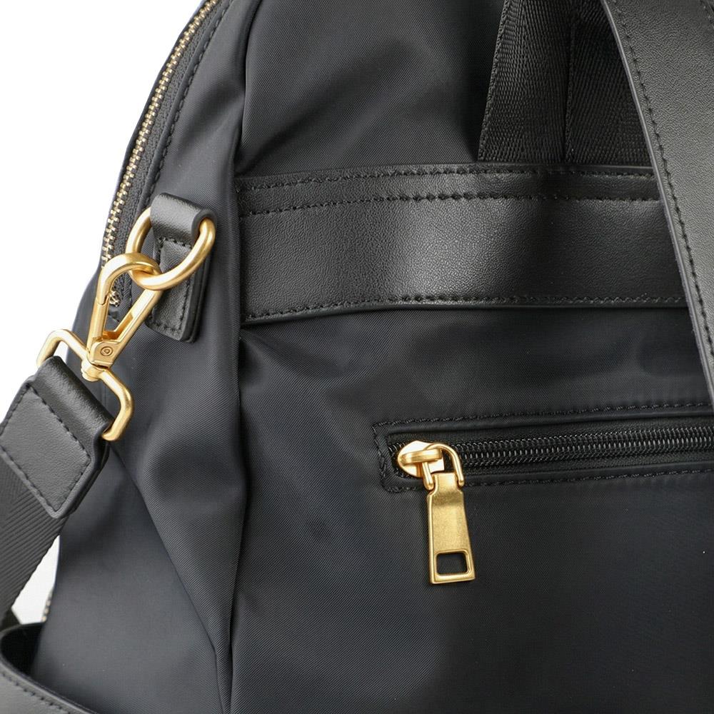 Virelle Leather Backpack With Zip Pockets - VIRELLE / 329 382 - Black - Image 7