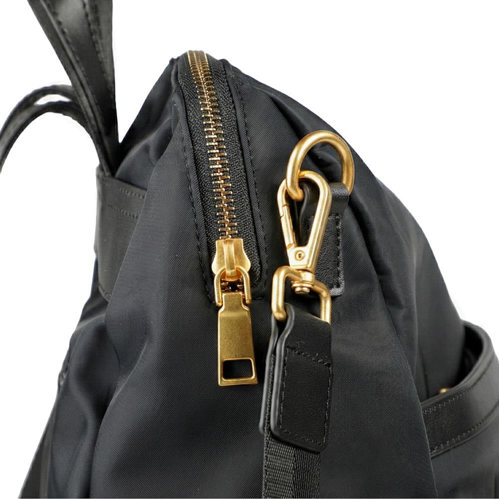 Virelle Leather Backpack With Zip Pockets - VIRELLE / 329 382 - Black - Image 8