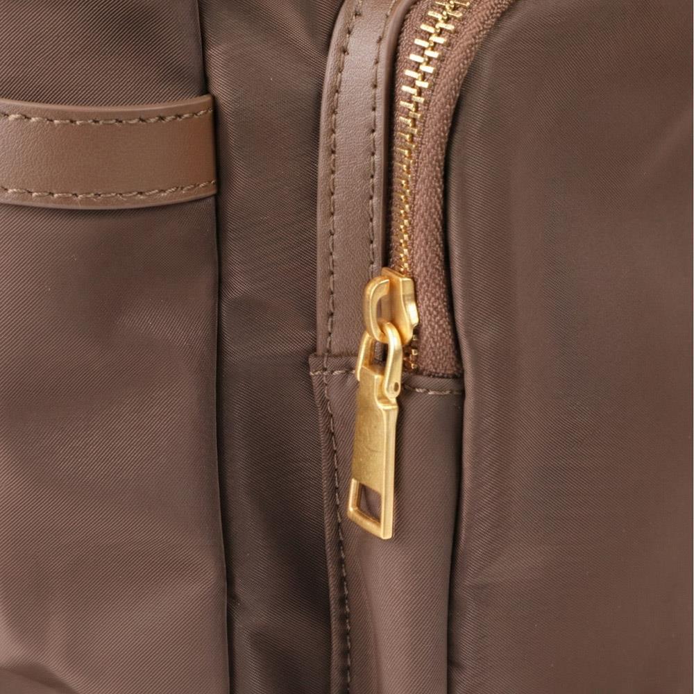 Virelle Leather Backpack With Zip Pockets - VIRELLE / 329 382 - Chocolate - Image 5