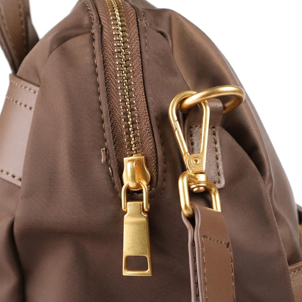 Virelle Leather Backpack With Zip Pockets - VIRELLE / 329 382 - Chocolate - Image 6