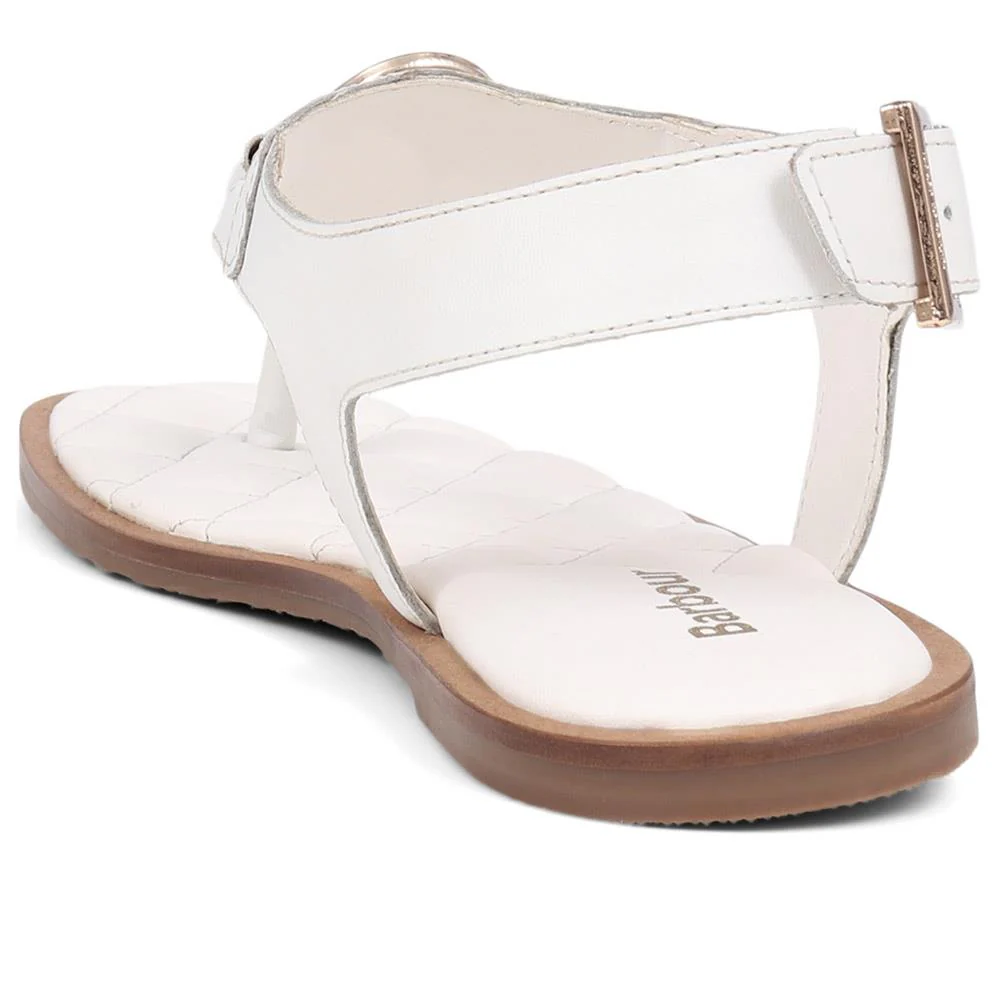 Vivienne Embellished Leather Sandals - BARBR39506 / 324 825 - White - Image 3