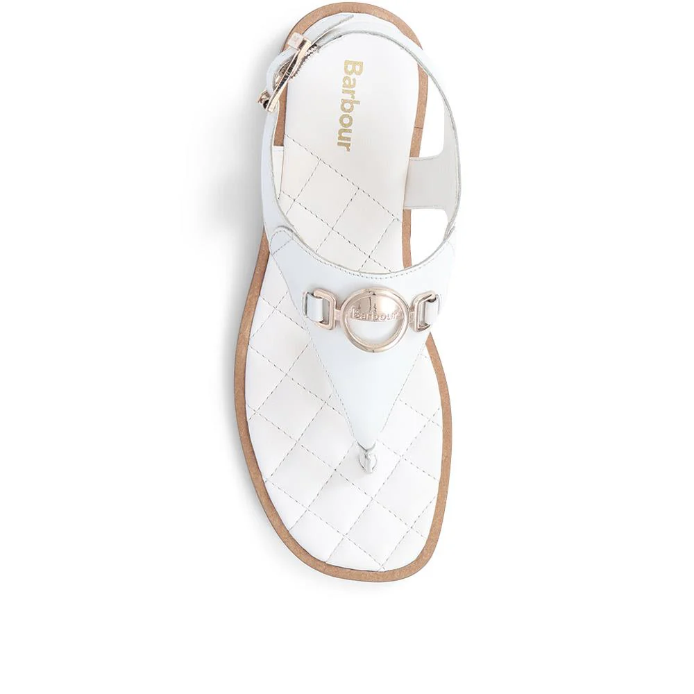 Vivienne Embellished Leather Sandals - BARBR39506 / 324 825 - White - Image 5