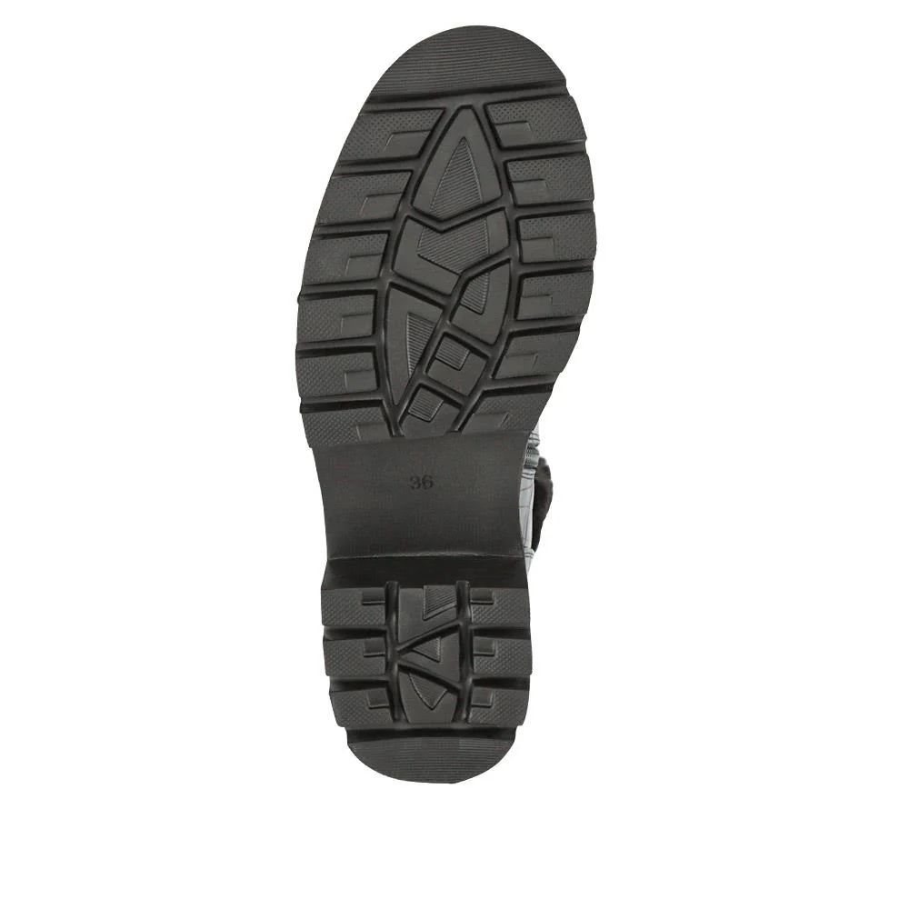 Warm Dual-Fasten Ankle Boots - WBINS40237 / 326 516 - Black Croc - Image 5