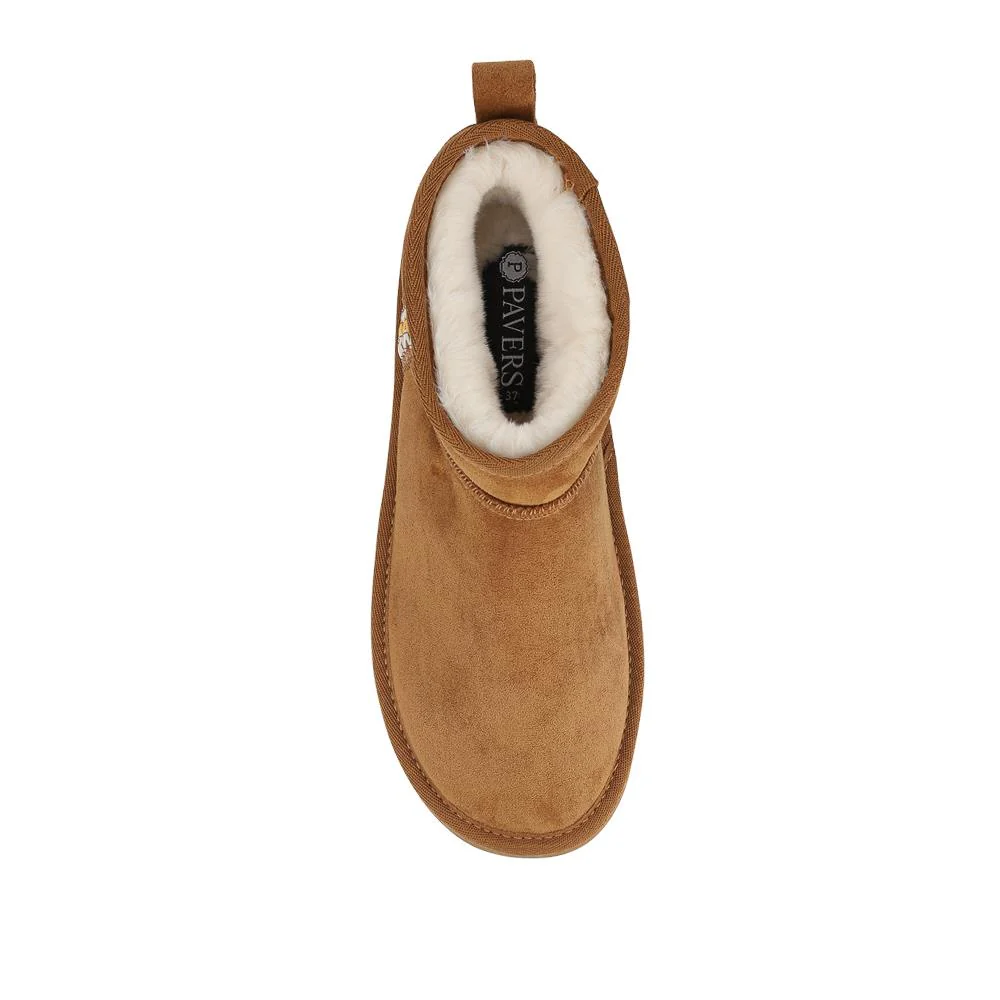 Warm Lightweight Slipper Boots - PLAN42002 / 328 229 - Chestnut - Image 4