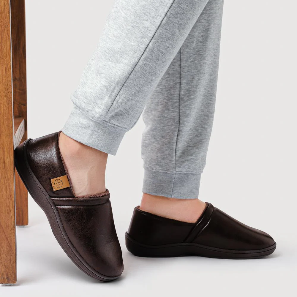 Warm Lightweight Slippers - QING42027 / 328 277 - Brown - Image 5