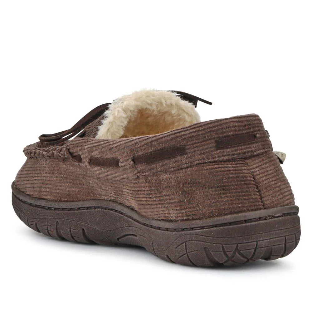 Warm-Lined Corded Slippers - EDNB40091 / 326 911 - Brown - Image 3