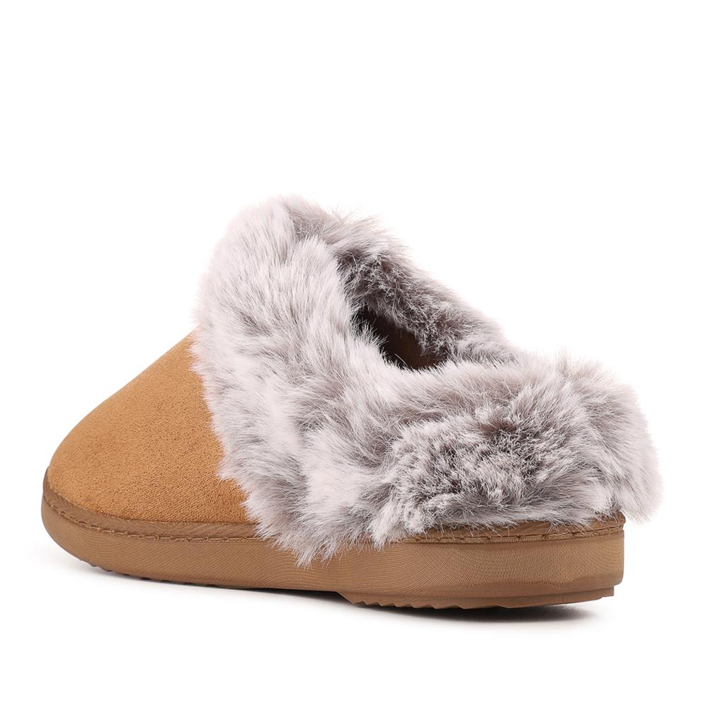 Warm Lined Cushioning Luxury Fur Slippers - GALOP42002 / 328 068 - Chestnut - Image 3