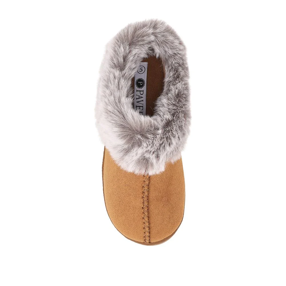 Warm Lined Cushioning Luxury Fur Slippers - GALOP42002 / 328 068 - Chestnut - Image 5