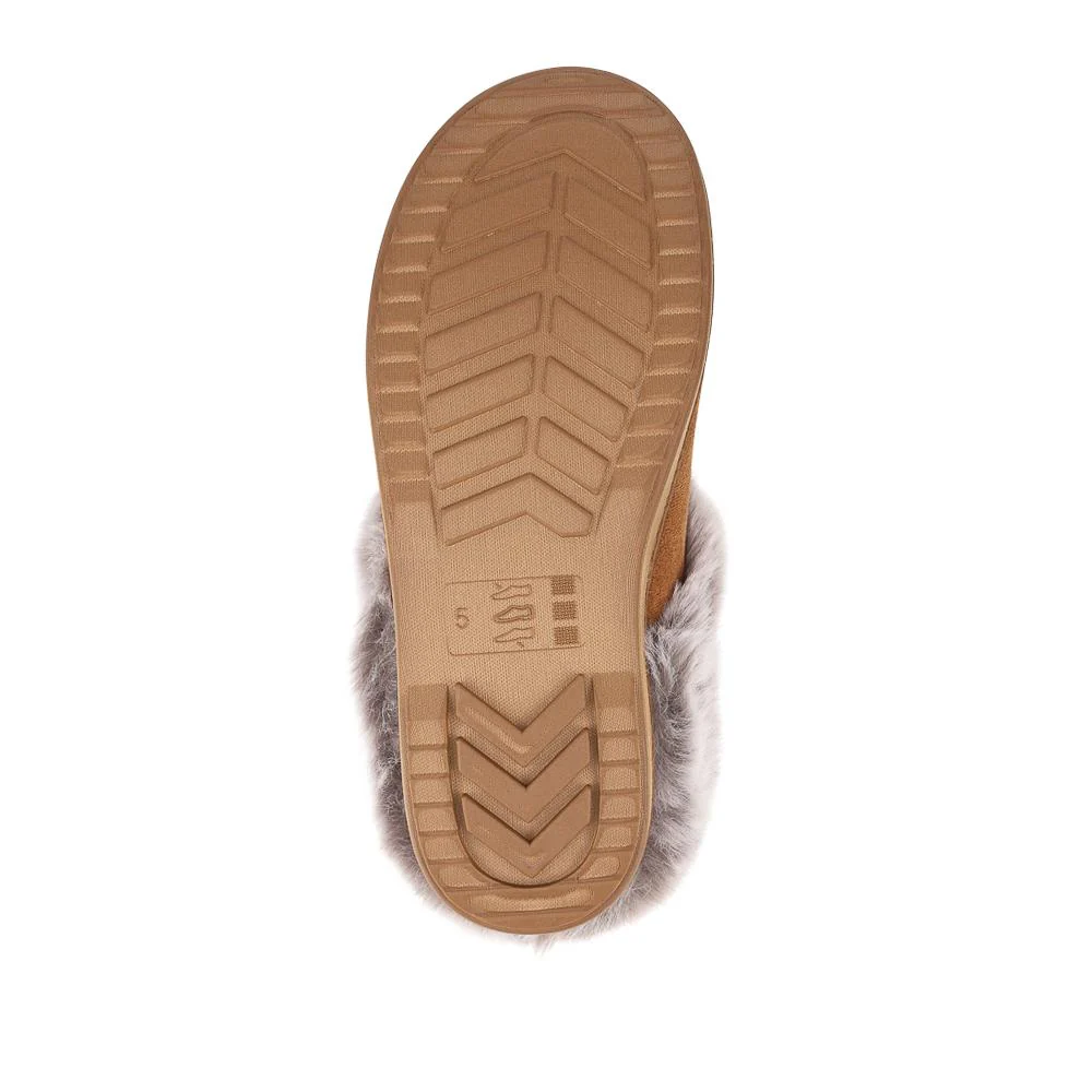 Warm Lined Cushioning Luxury Fur Slippers - GALOP42002 / 328 068 - Chestnut - Image 6