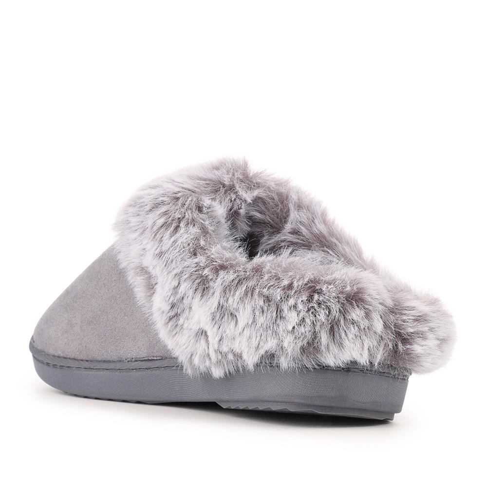 Warm Lined Cushioning Luxury Fur Slippers - GALOP42002 / 328 068 - Grey - Image 3