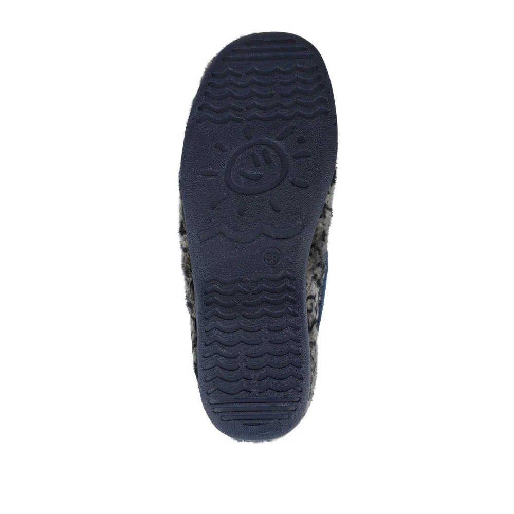 Warm-Lined Full Slippers - ANAT42002 / 328 299 - Navy - Image 5