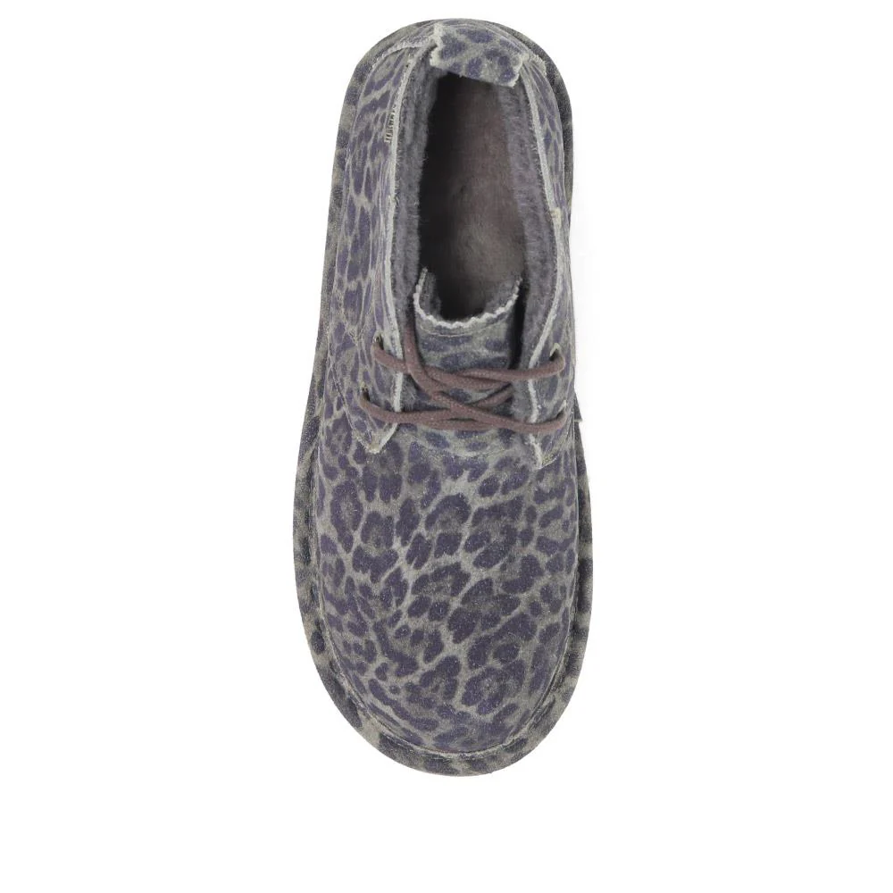 Warm-Lined Lace-Up Boots - EDNB40067 / 326 906 - Grey Leopard - Image 5