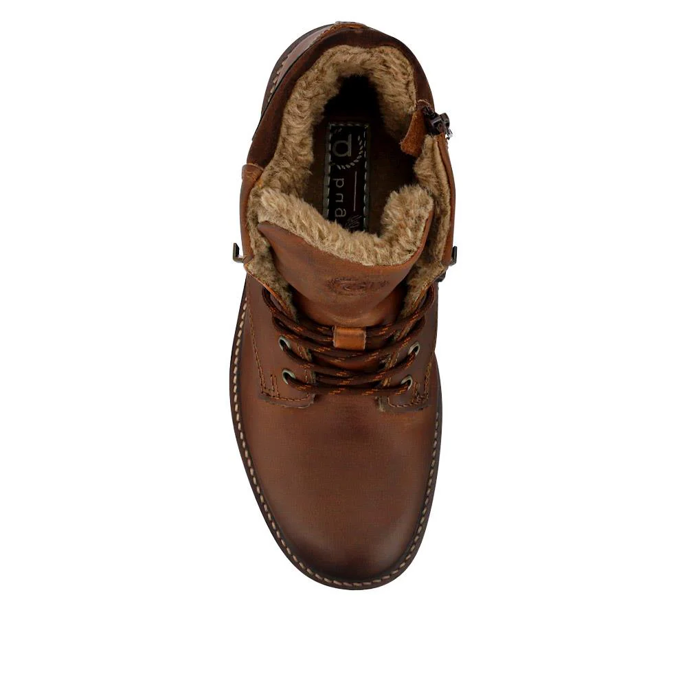 Warm-Lined Leather Boots - BUG40525 / 326 011 - Brown - Image 4
