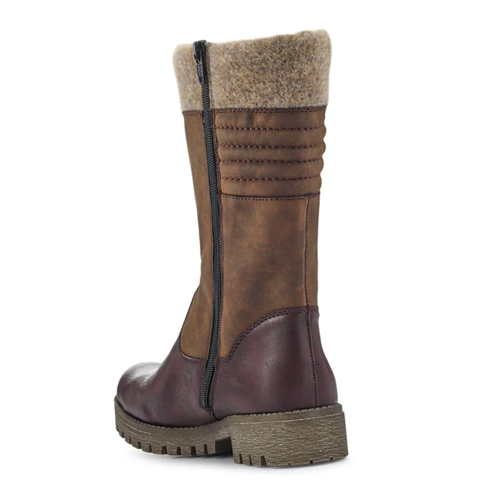 Warm-Lined Long Boots - RKR40524 / 326 103 - Brown - Image 3