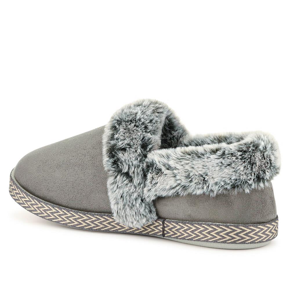 Warm-Lined Memory Foam Slippers - QING40038 / 326 611 - Grey - Image 3