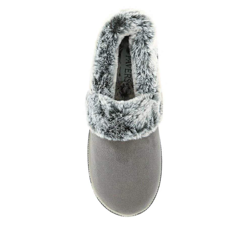 Warm-Lined Memory Foam Slippers - QING40038 / 326 611 - Grey - Image 4