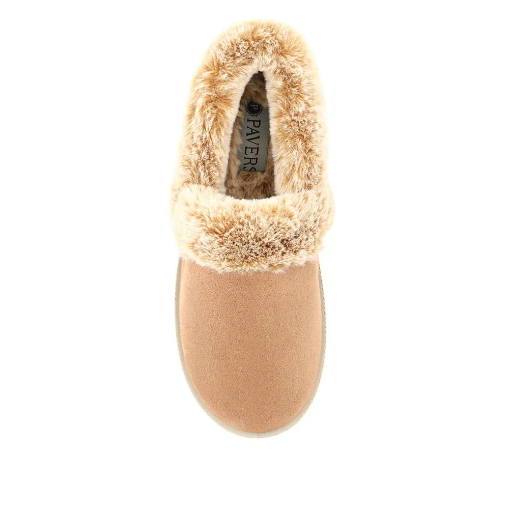 Warm-Lined Memory Foam Slippers - QING40038 / 326 611 - Taupe - Image 4