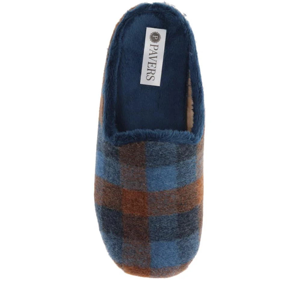 Warm-Lined Mule Slippers - BONAD40007 / 326 289 - Navy - Image 5