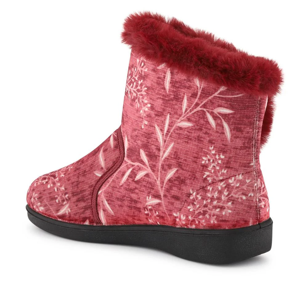 Warm-Lined Touch-Fasten Slippers - QINGD40002 / 326 582 - Burgundy - Image 3