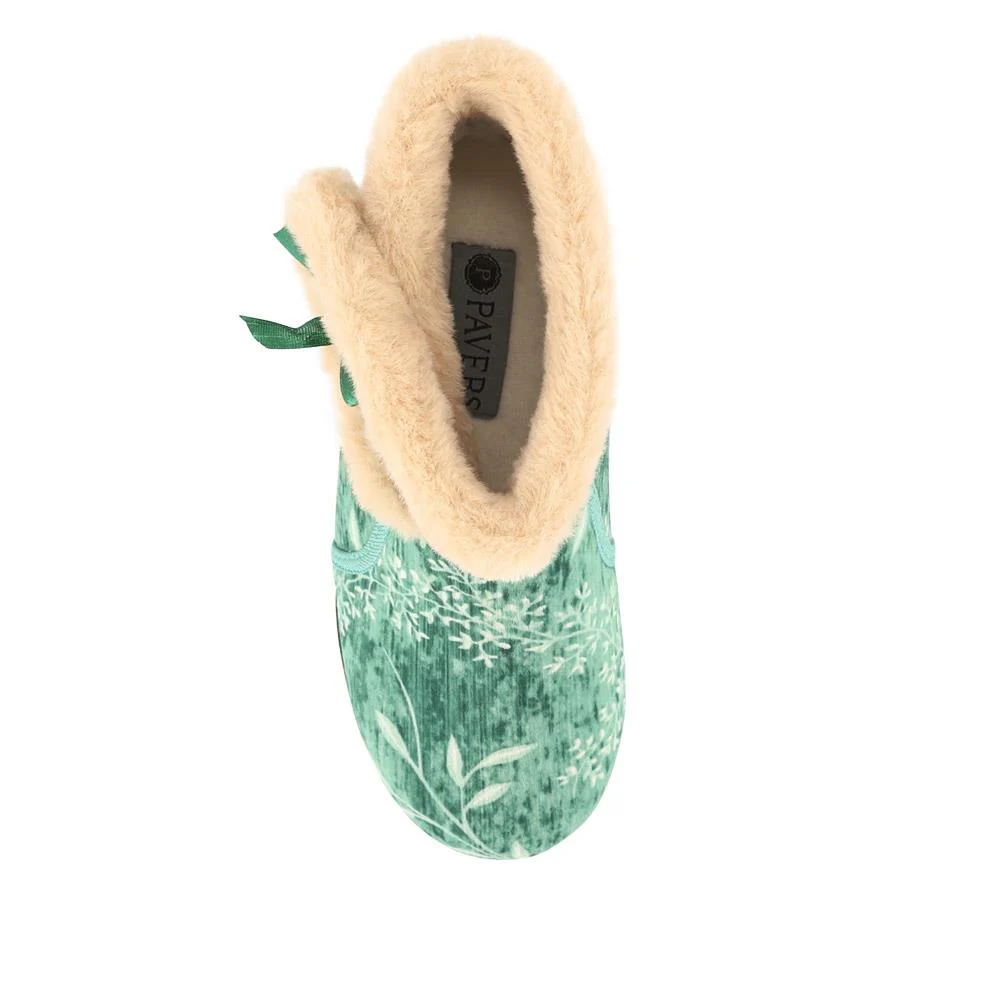 Warm-Lined Touch-Fasten Slippers - QINGD40002 / 326 582 - Green - Image 4