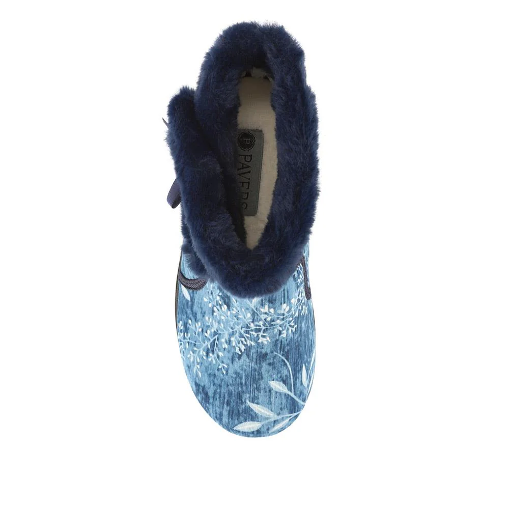 Warm-Lined Touch-Fasten Slippers - QINGD40002 / 326 582 - Navy - Image 4