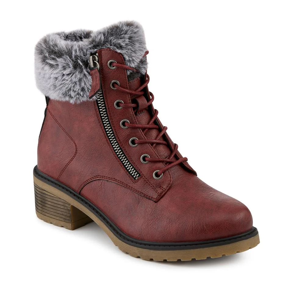 Warm Lined Zip Up Casual Boots - WBINS42040 / 328 476 - Image 2