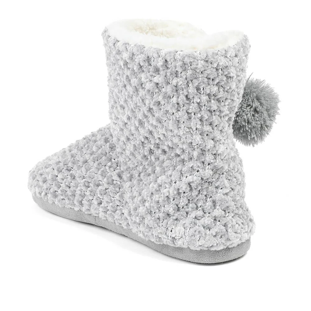 Warm Soft PomPom Slipper Boots - GALOP42003 / 328 067 - Grey-Silver - Image 3