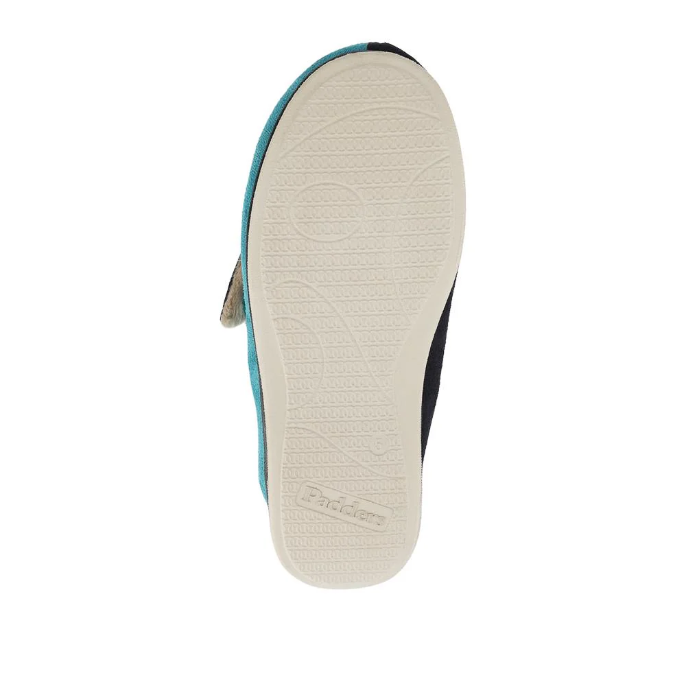 Warm Touch-Fasten Slippers - PADQIN41006 / 327 442 - Navy - Image 5