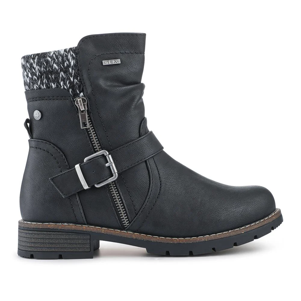 Water-Resistant Biker Boots - WBINS38033 / 324 161 - Black - Image 2