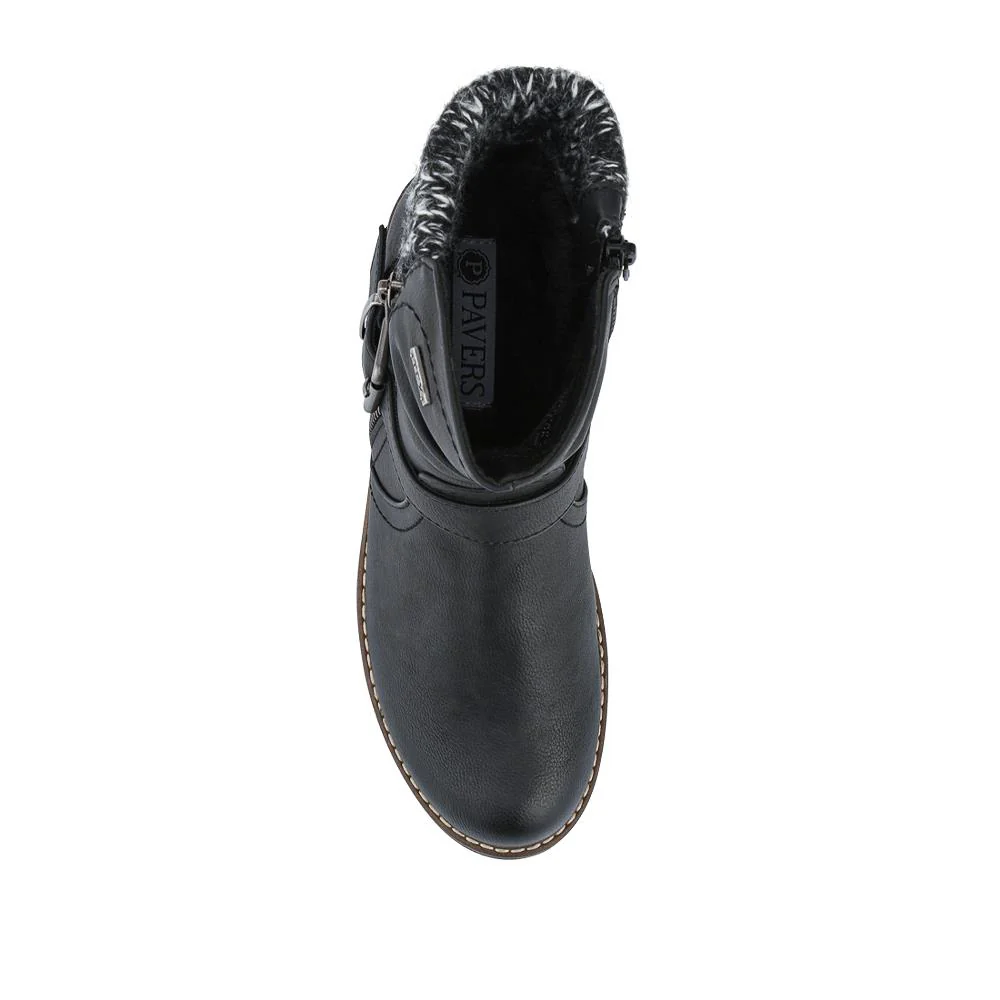 Water-Resistant Biker Boots - WBINS38033 / 324 161 - Black - Image 4
