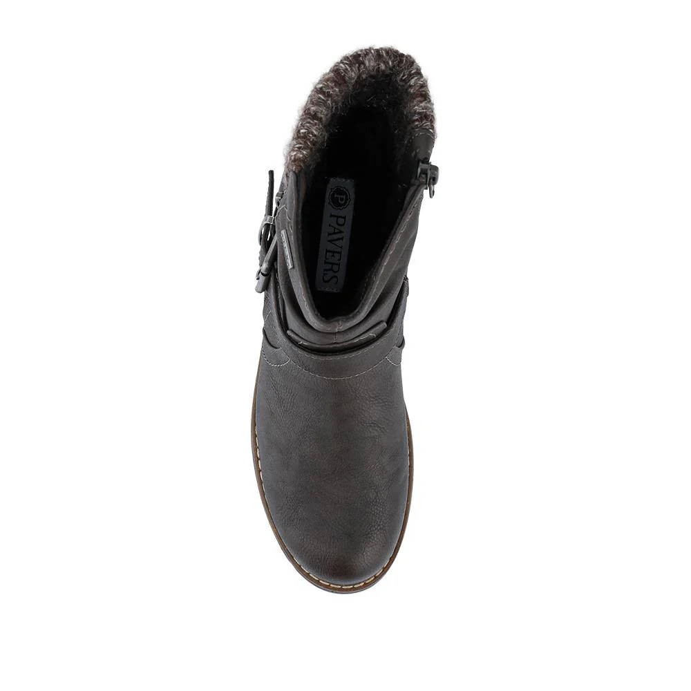 Water-Resistant Biker Boots - WBINS38033 / 324 161 - Grey - Image 4