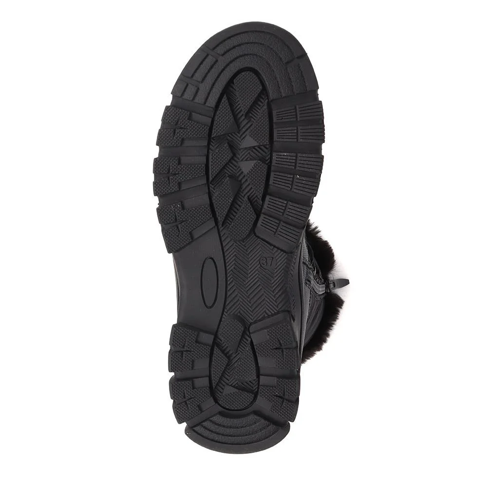 Water Resistant Wide Fit Reflective Weather Boots - WOIL40068 / 326 385 - Black - Image 5