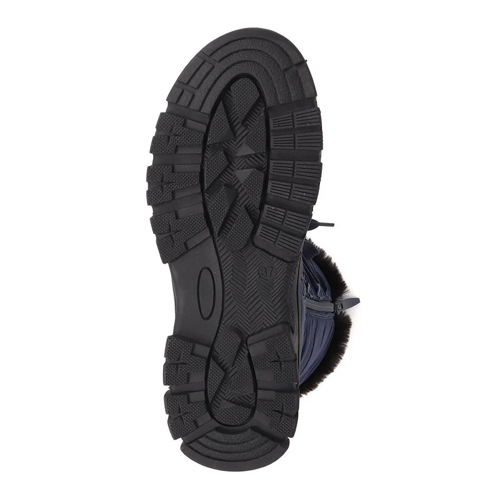 Water Resistant Wide Fit Reflective Weather Boots - WOIL40068 / 326 385 - Navy - Image 5