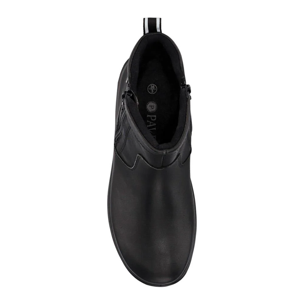 Waterproof Leather Ankle Boots - GOOD40003 / 326 468 - Black - Image 4