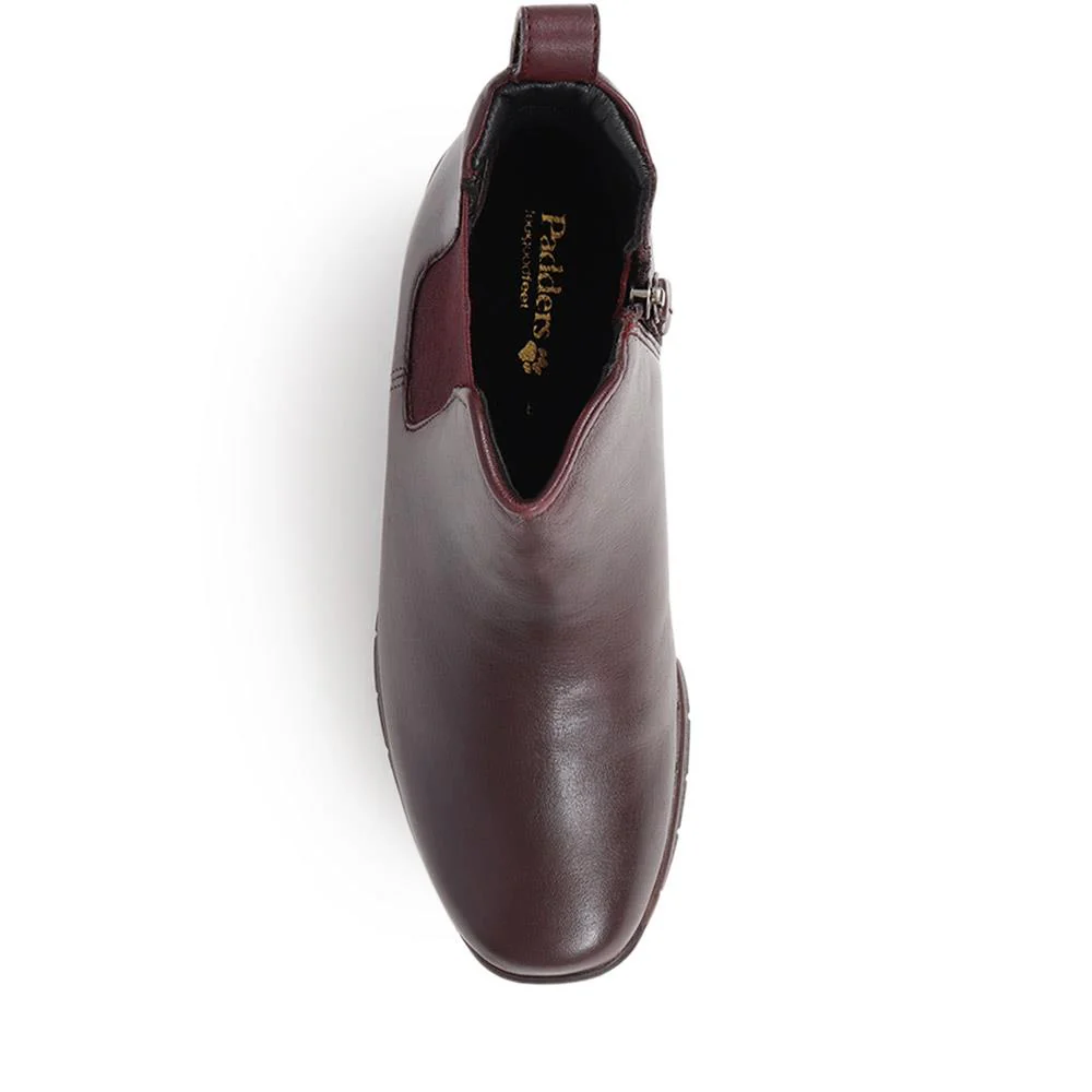 Wedge Heel Ankle Boots - VAN39043 / 326 563 - Burgundy - Image 5