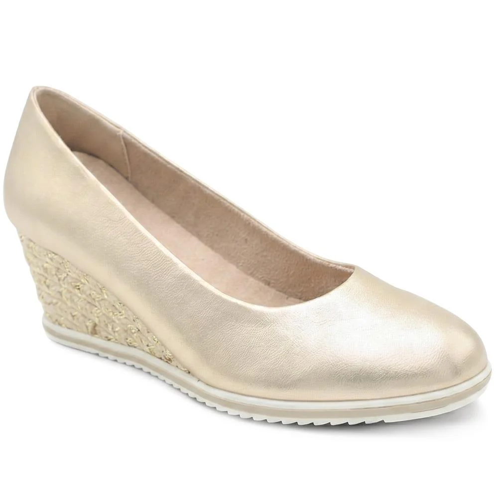 Wedge Heel Espadrille Trim Pumps - WBINS43009 / 329 176