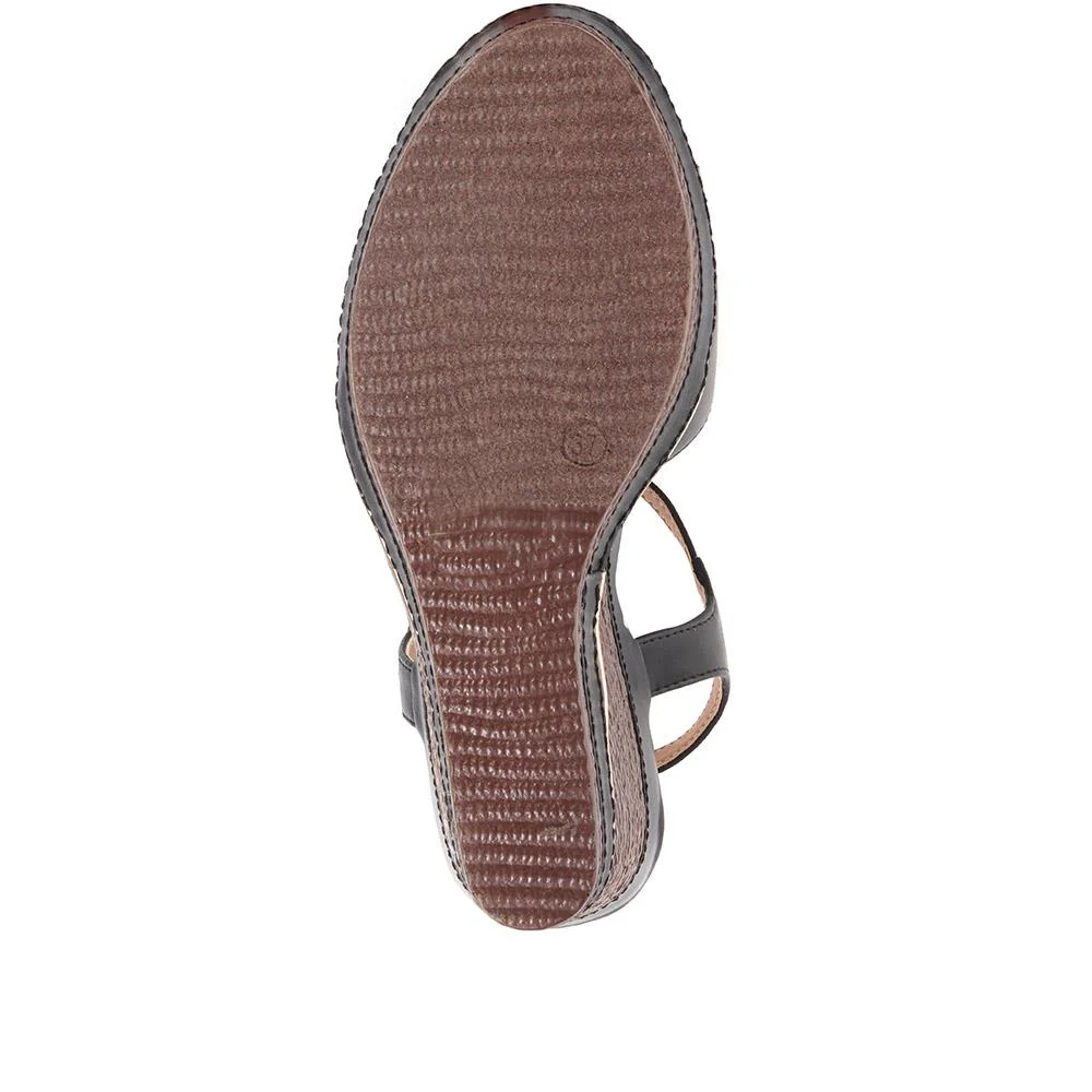 Wedge Heel Sandals - BELTRE35007 / 321 892 - Black - Image 5