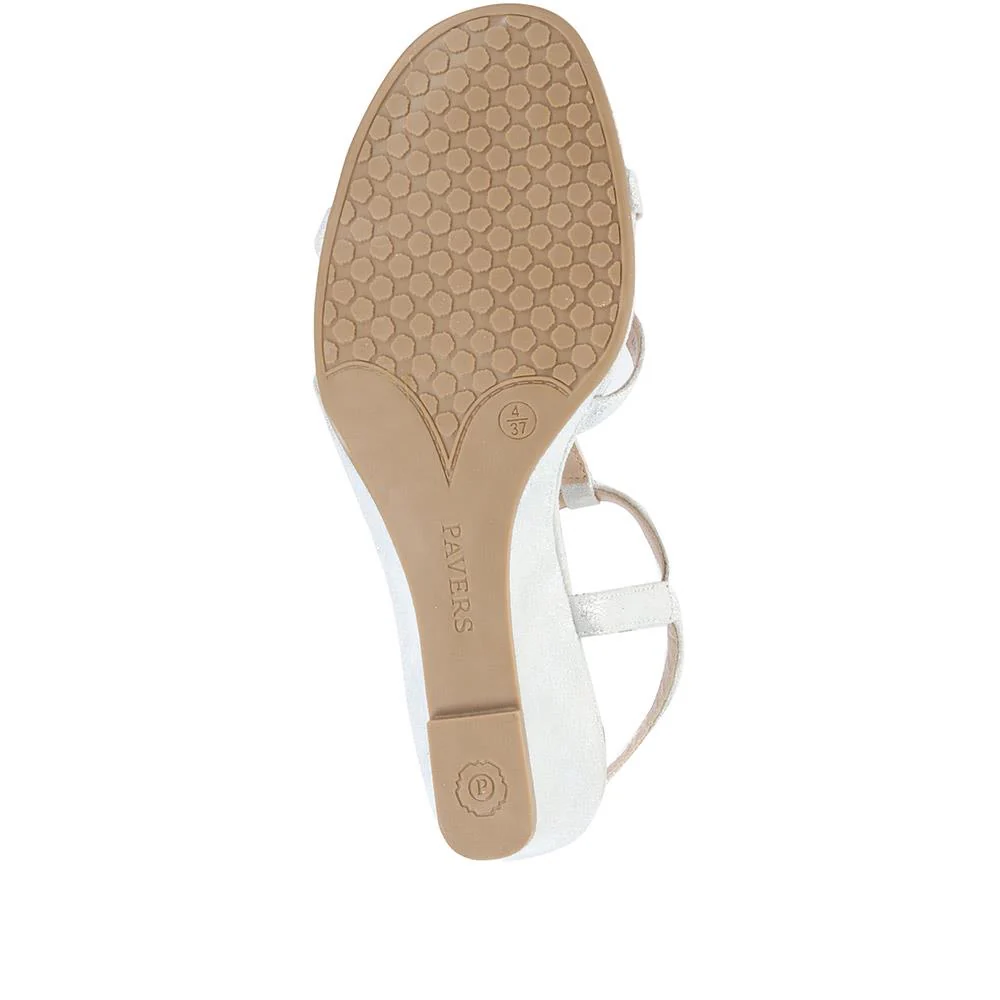 Wedge Heel Sandals - HUANG35007 / 322 264 - Silver - Image 5